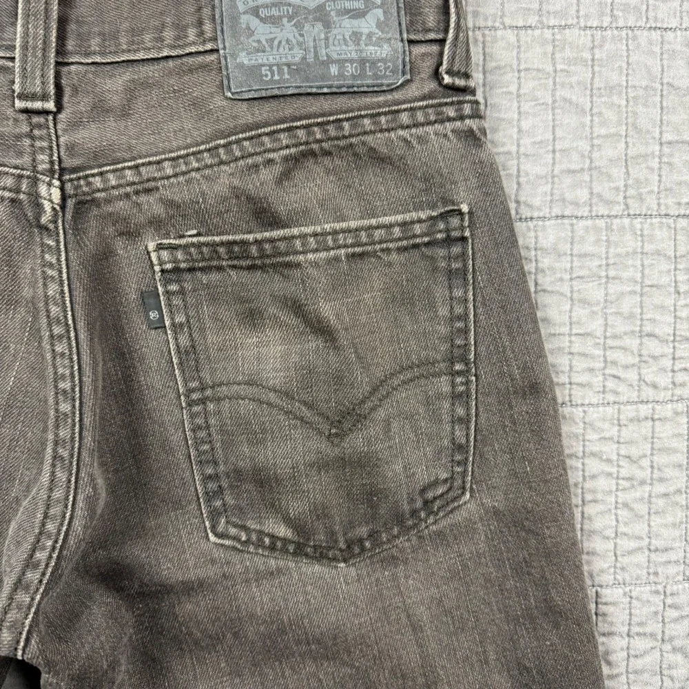 Levis 511 Jeans Men's 30x32‎ (30x30) Brown Faded Slim Fit Stretch Denim Pants